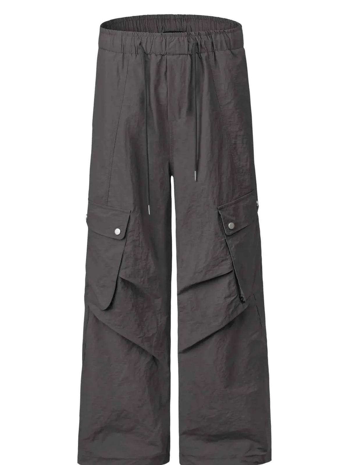 Men's Cropped Drawstring Wide Leg Cargo Pants