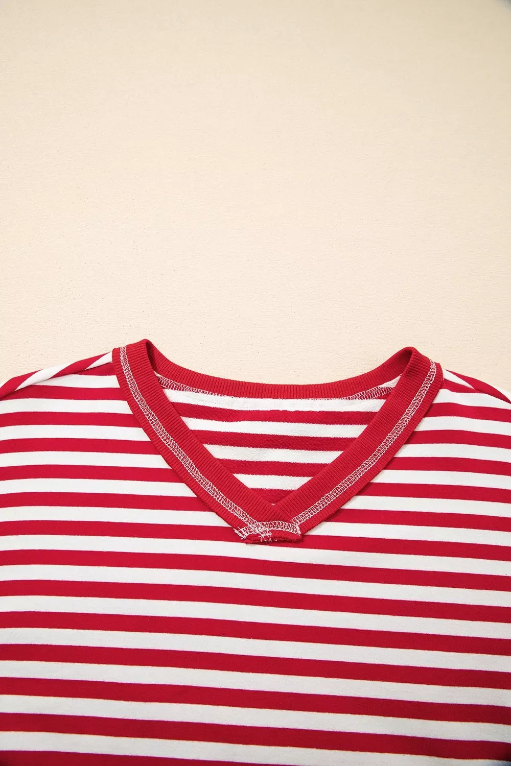 Striped Long Sleeve Casual Sweatshirt