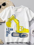 Children's Excavator Graphic Short Sleeve Tee