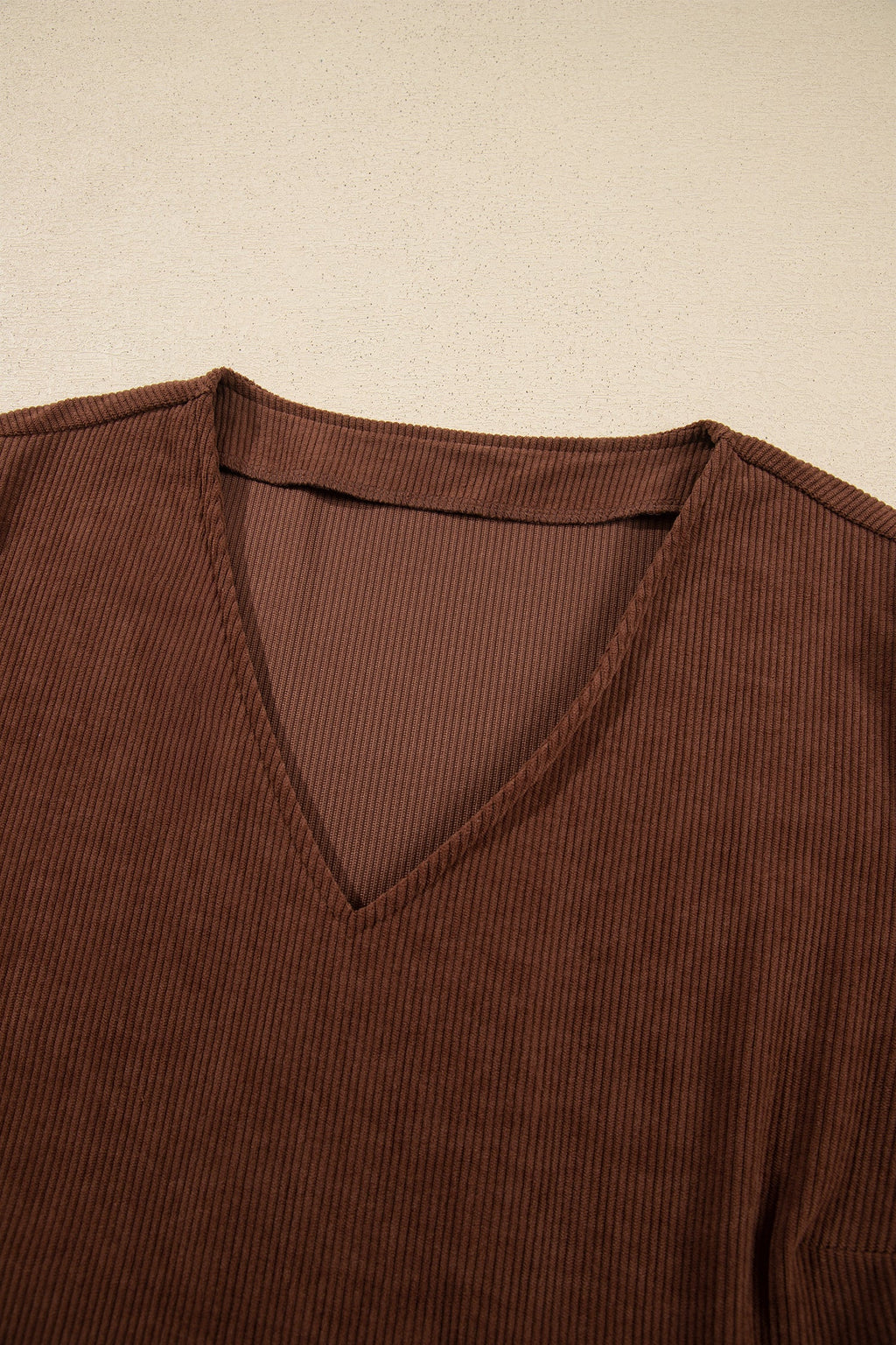 Plus Size Solid Corduroy Long Sleeve Mini Dress