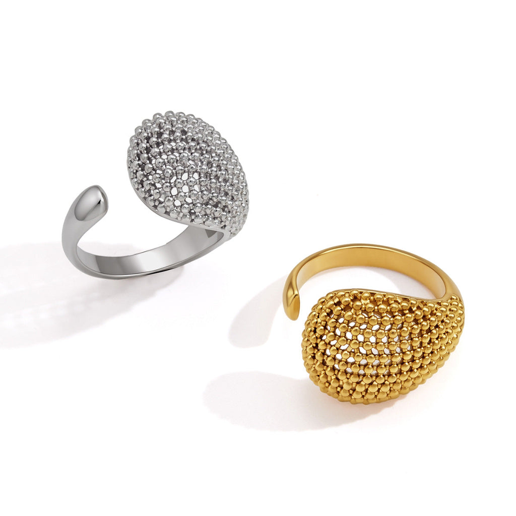 Mesh Dome Open Ring Collection