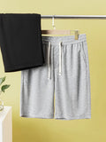 Men's Plus Size Drawstring Pocketed Shorts