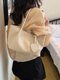Woven Tote Shoulder Bag