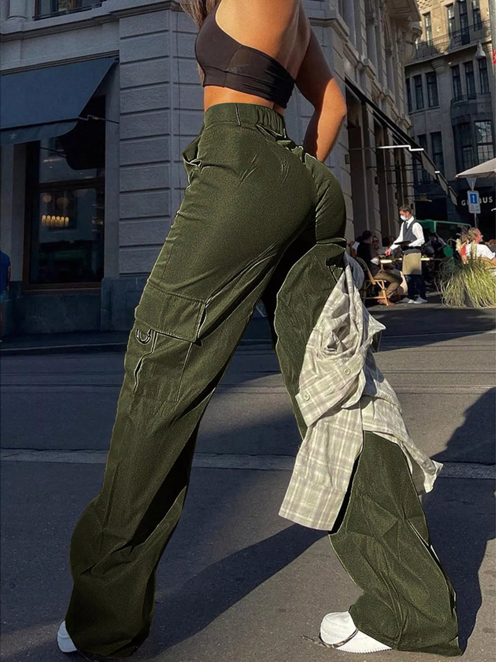 Full Size High-Waisted Cargo Pants Plus Size