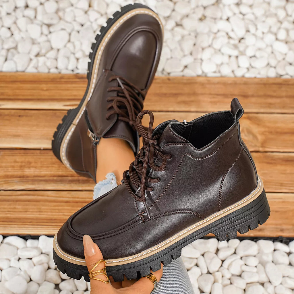 Chunky Lace-Up Combat Boots