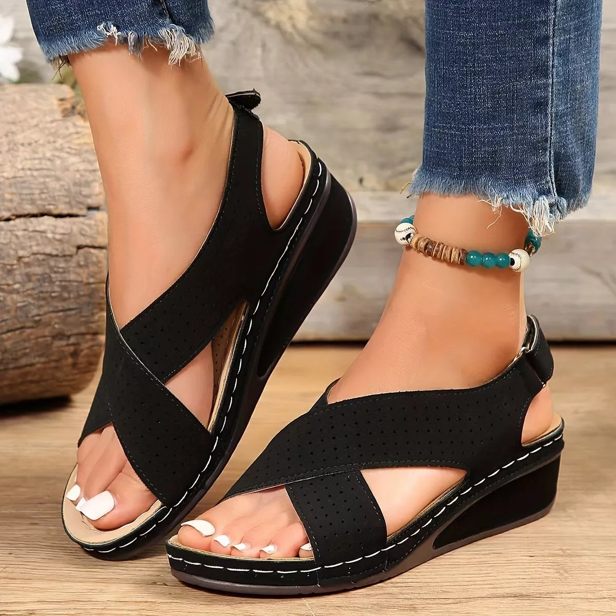 Open Toe Wedge Sandals