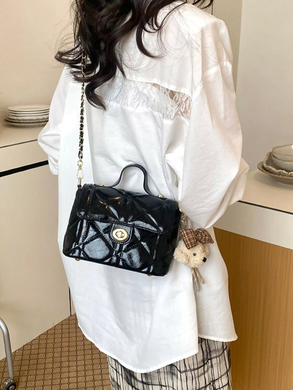 Quilted Leather Crossbody Bag