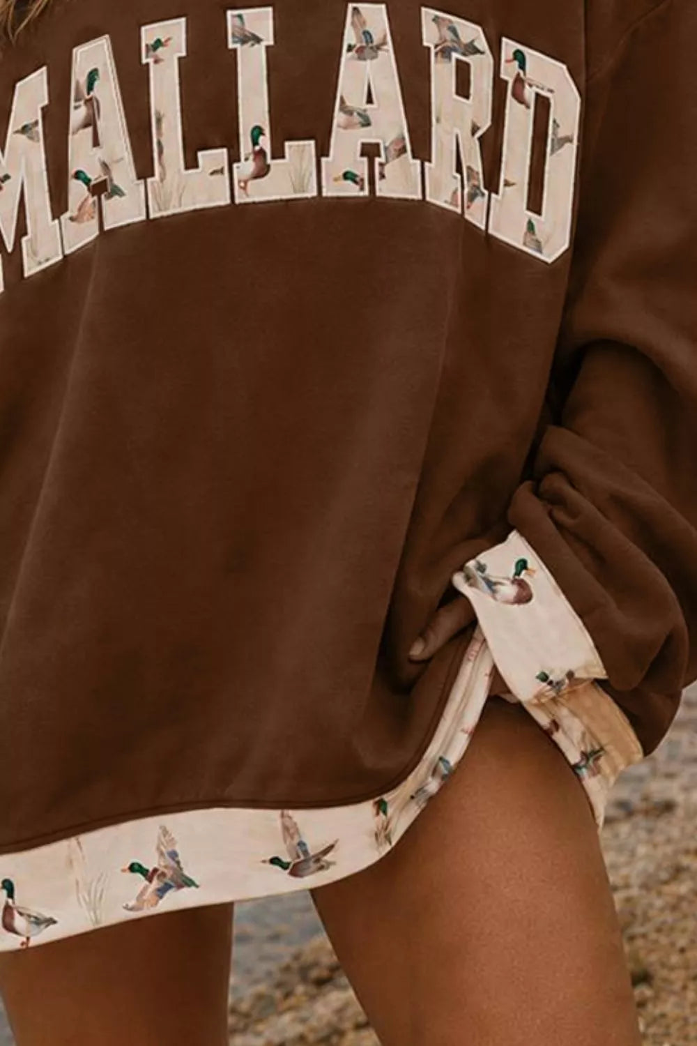 Mallard Oversized Sweatshirt with Contrast Trim