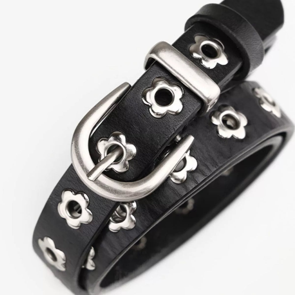 Floral-Embellished Belt