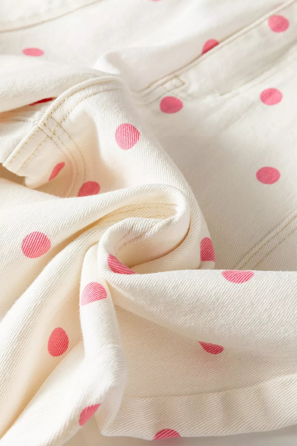 Polka Dot Wide-Leg Jeans