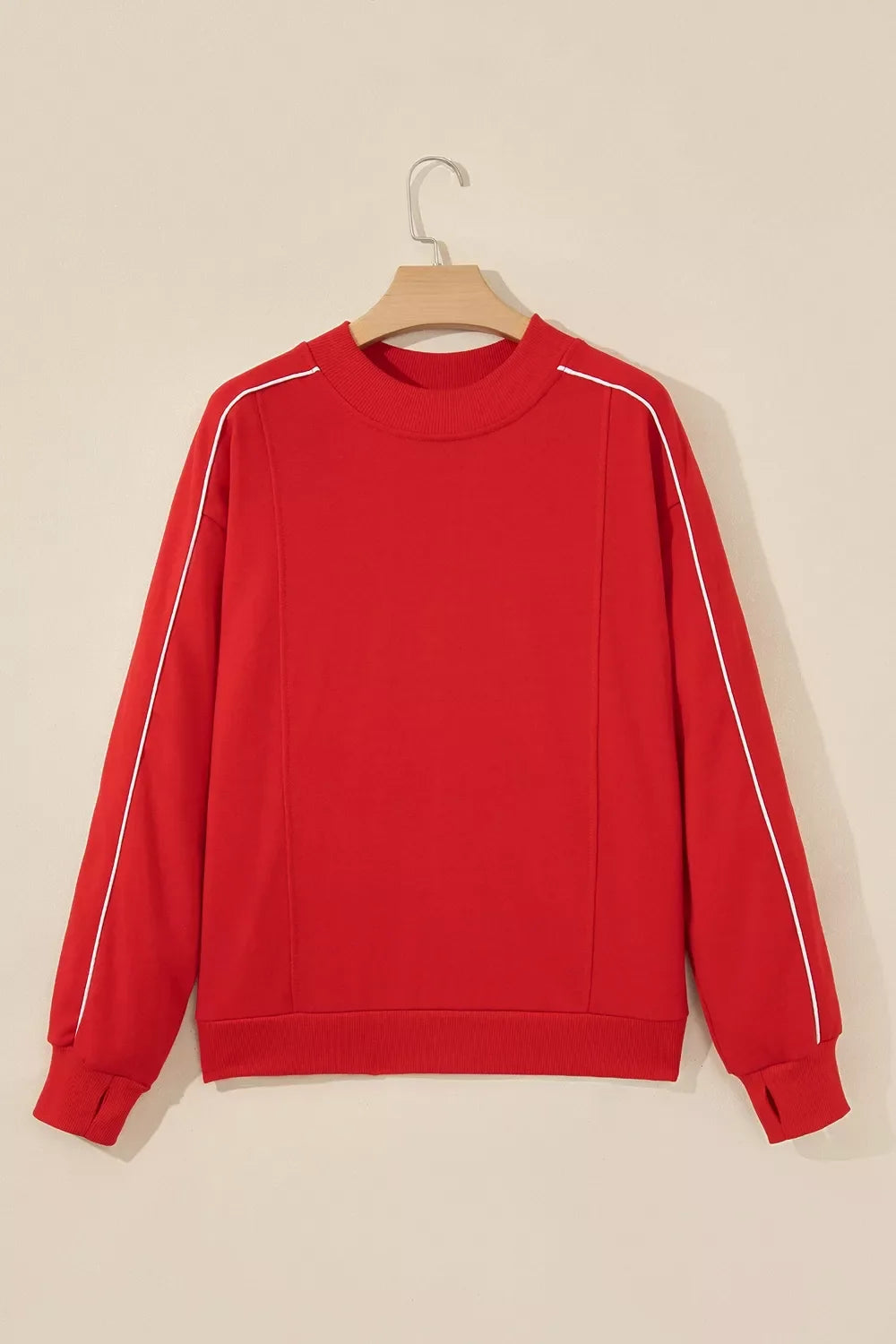 Stand Neck Long Sleeve Regular Fit Sweatshirt