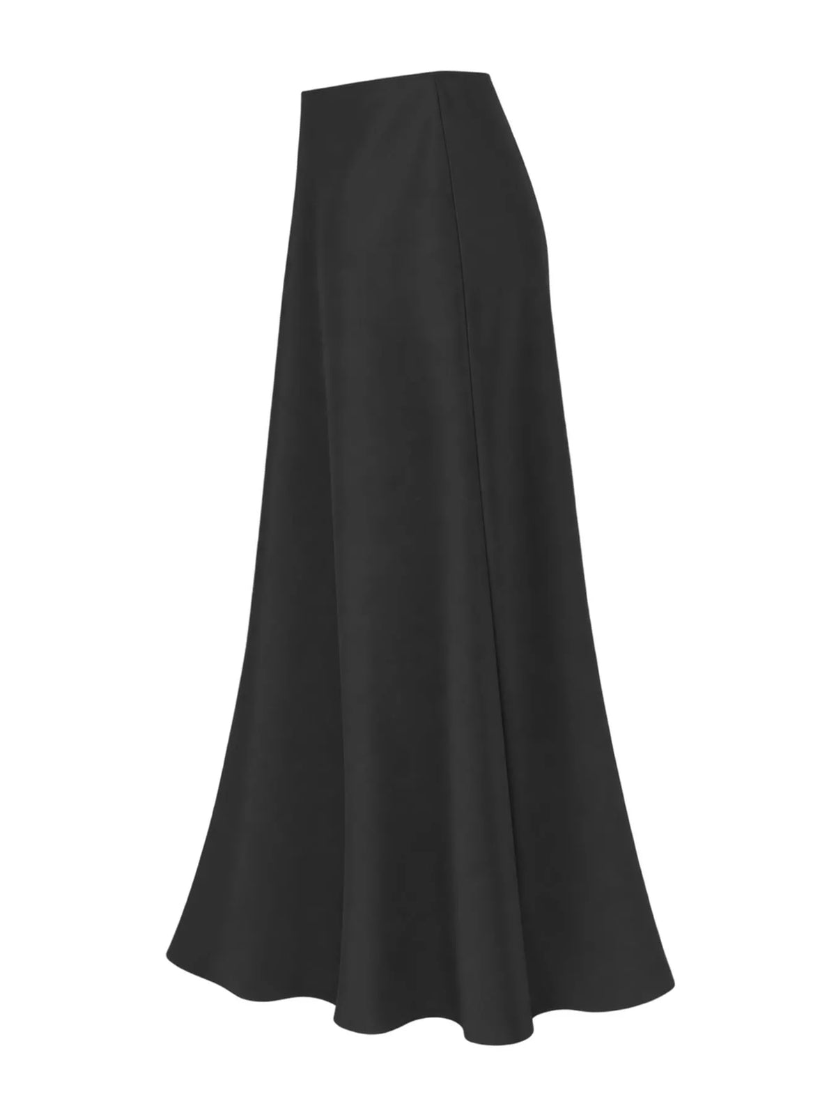 Full Size High-Waisted Satin Midi Skirt Plus Size