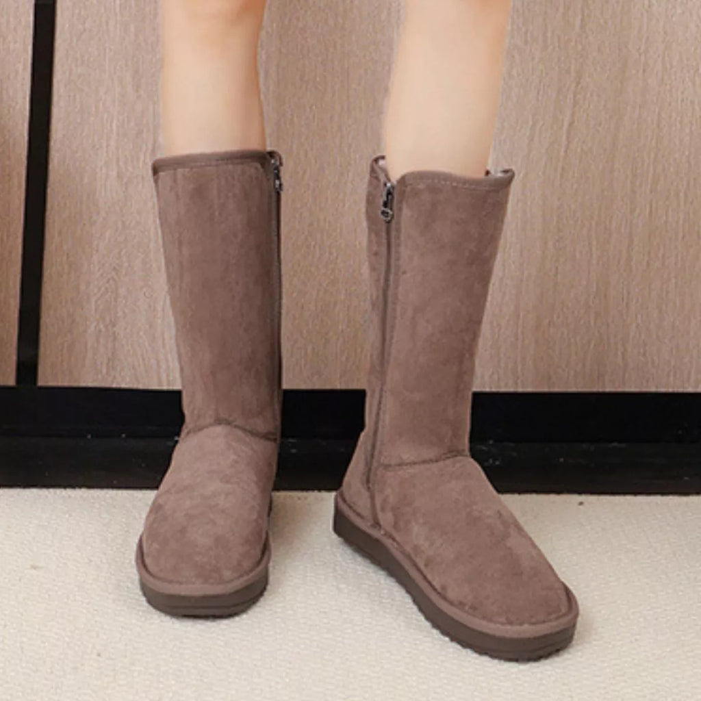Knee-High Boots with Zipper
