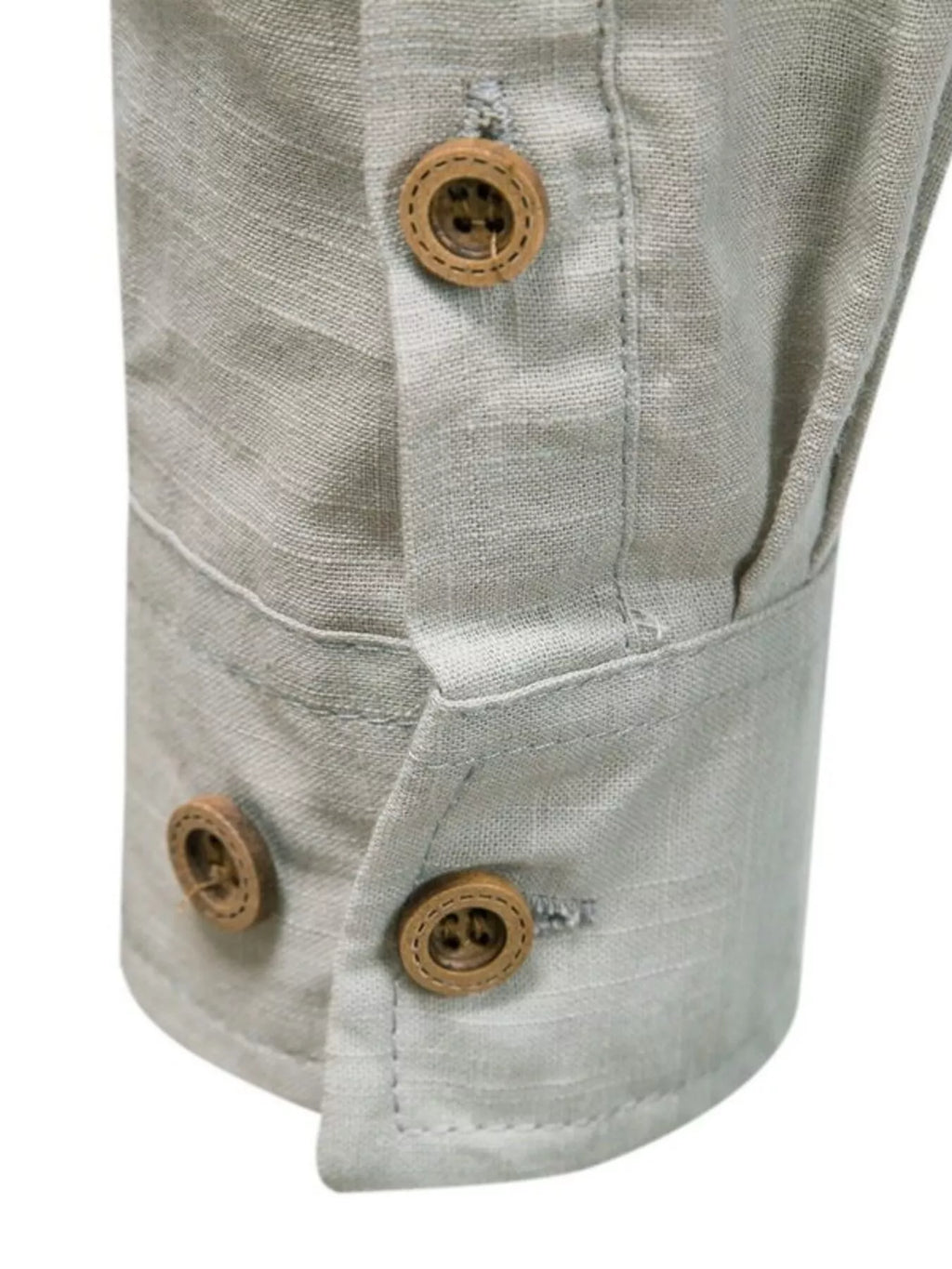 Men's Plus Size Casual Mandarin Collar Button-Up Shirt