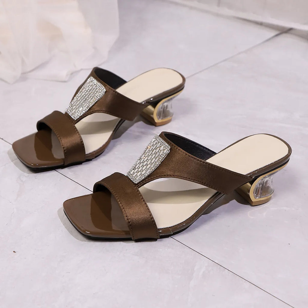 Open Toe Block Heels Sandals