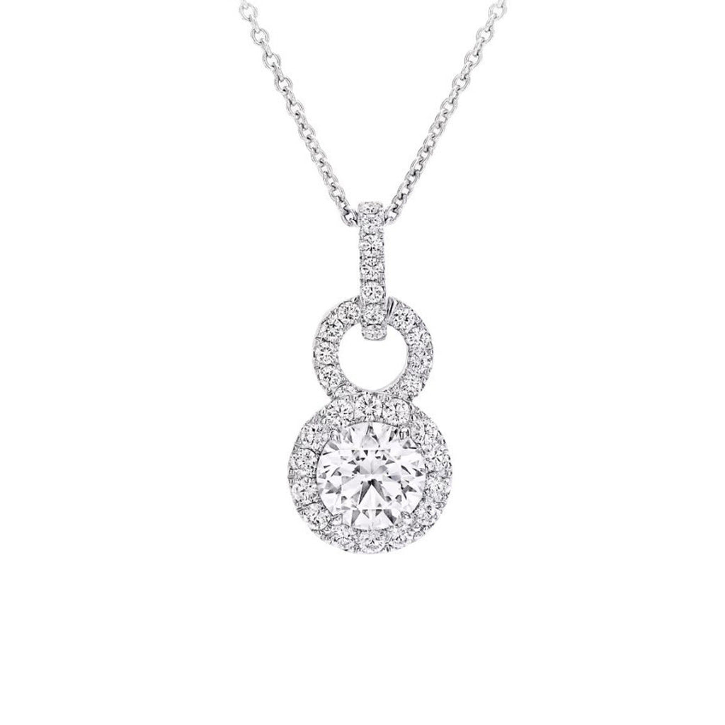 Light Luxury Moissanite Pendant Necklace For Women, High-end Elegant Titanium Steel Clavicle Chain, Noble Shiny Jewelry Wholesale