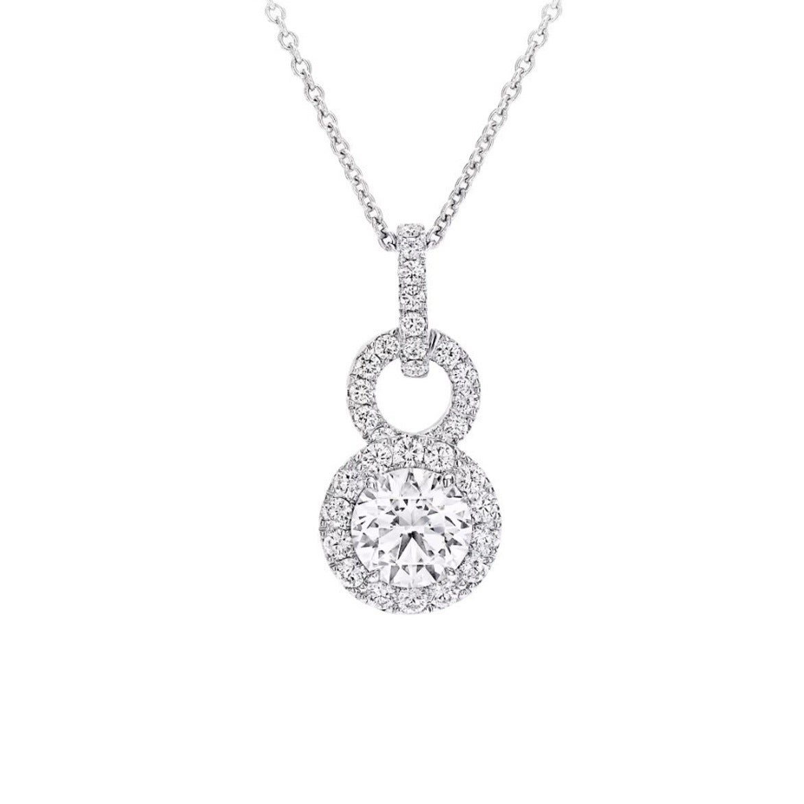 Light Luxury Moissanite Pendant Necklace For Women, High-end Elegant Titanium Steel Clavicle Chain, Noble Shiny Jewelry Wholesale