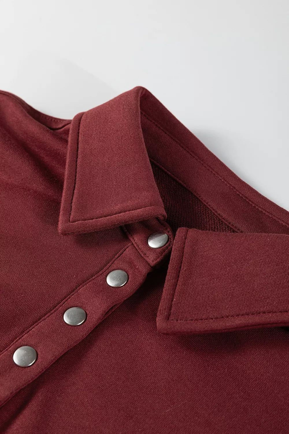 Color-Block Snap-Button Oversized Sweatshirt