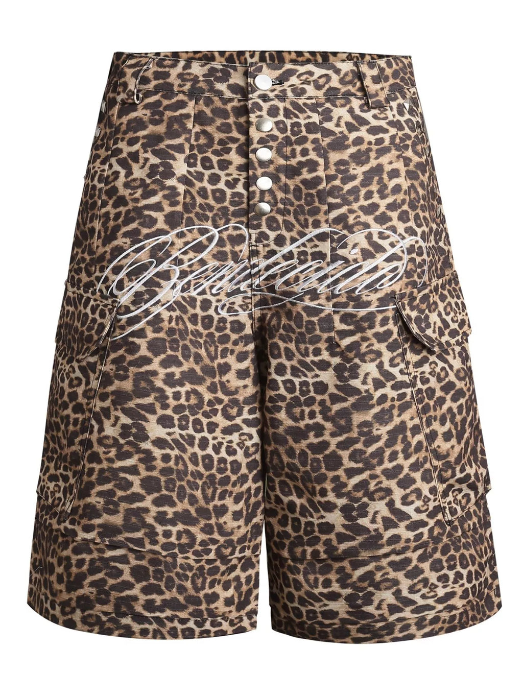 Men's Leopard Print Cargo Capris