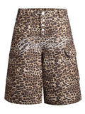 Men's Leopard Print Cargo Capris