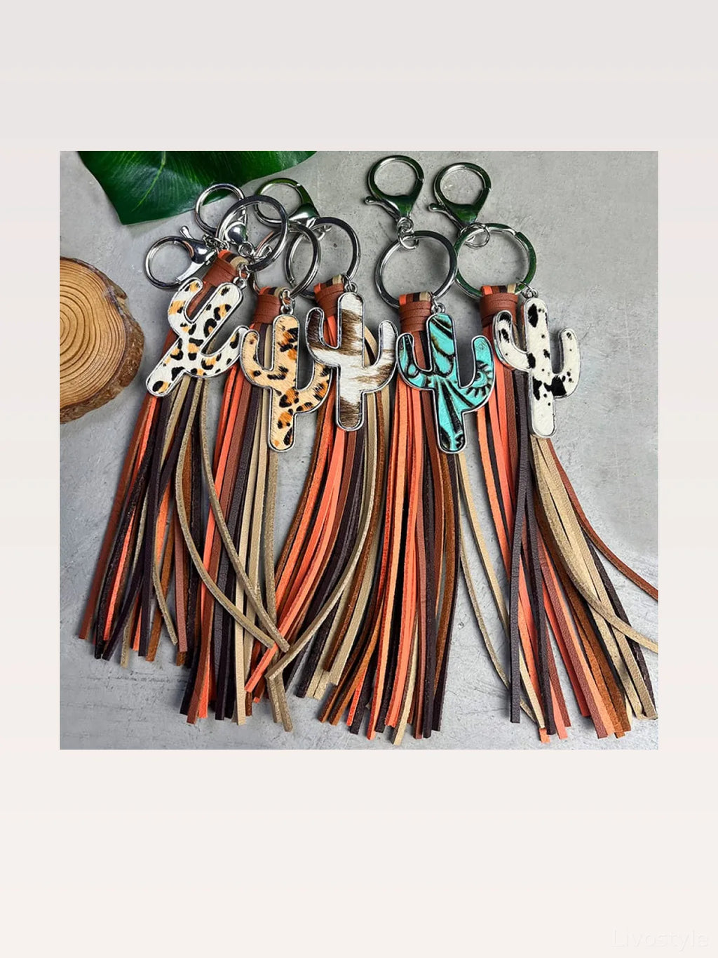 Cactus Keychain with Tassel
