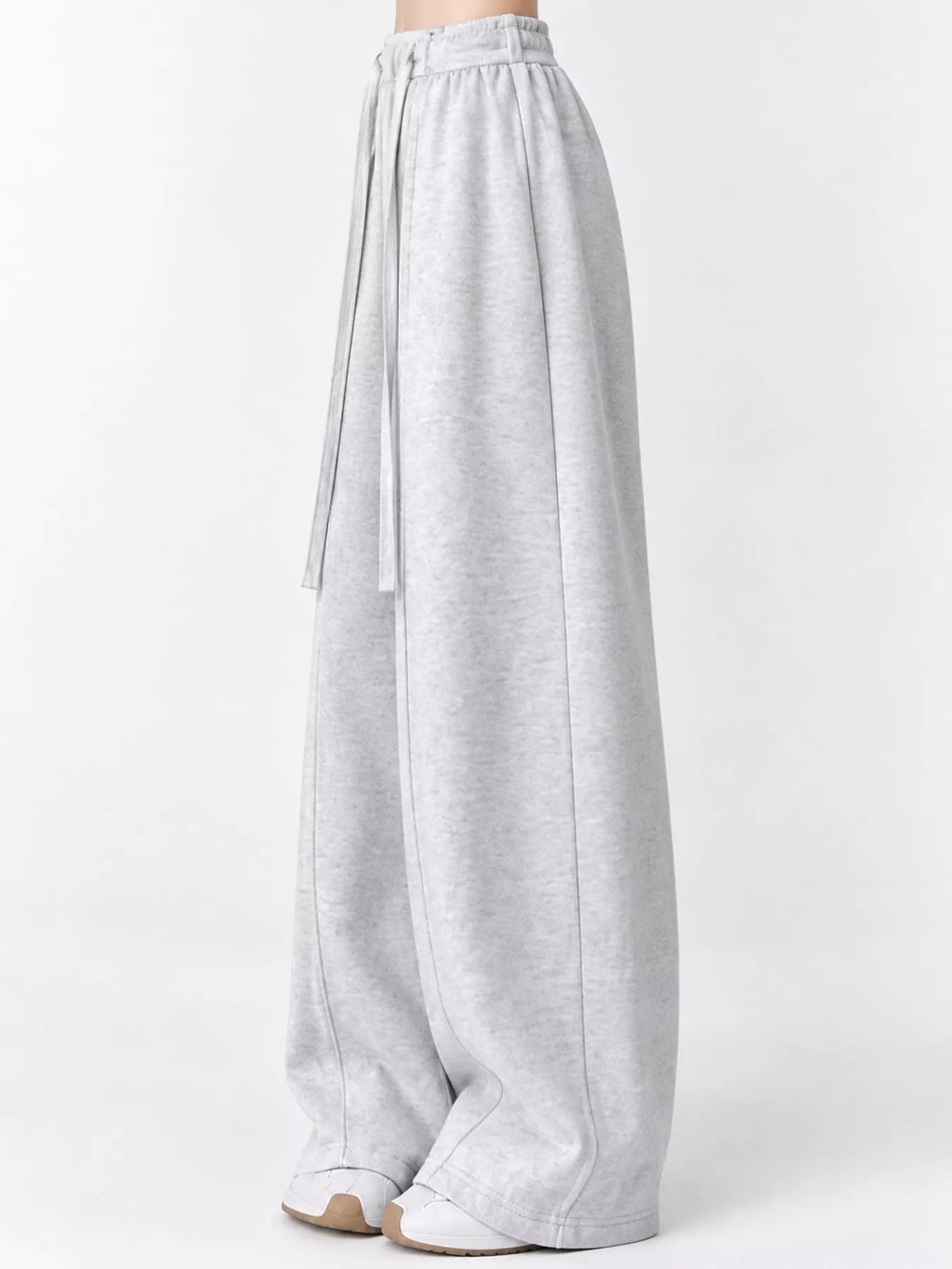 Drawstring Wide-Leg Casual Pants