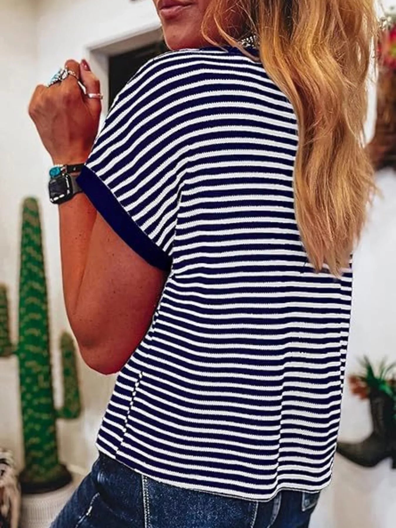 Classic Striped Crew Neck T-Shirt