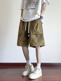 Men's Plus Size Drawstring Wide Leg Shorts
