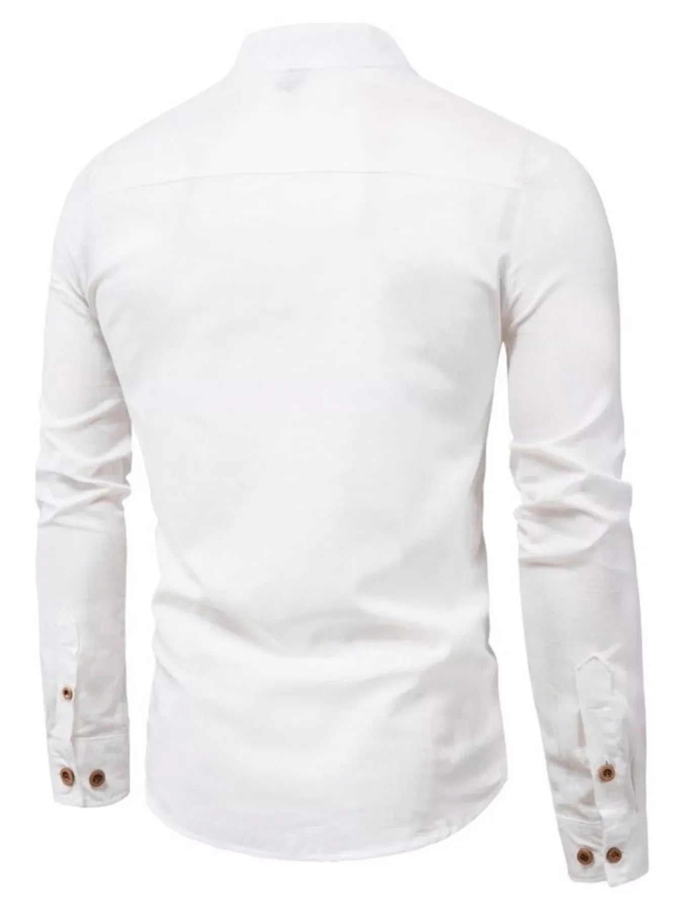 Men's Plus Size Casual Mandarin Collar Button-Up Shirt