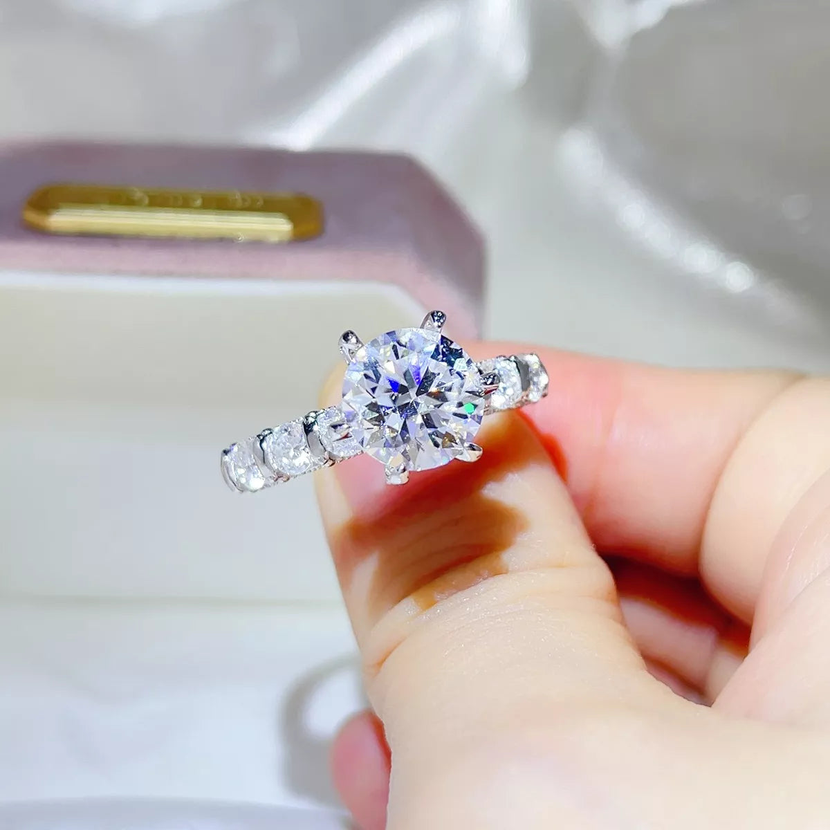 3 Carat 925 Sterling Silver Moissanite Ring