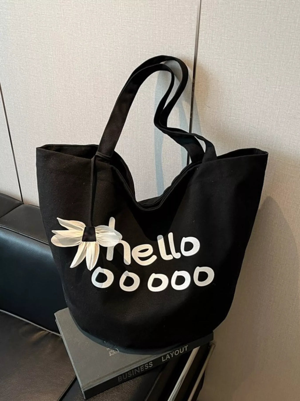 Letter Canvas Tote Bag