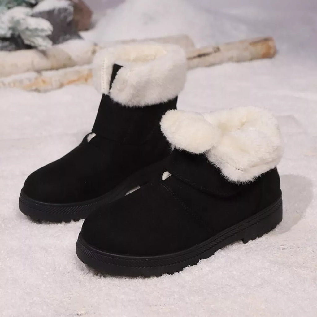 Round Toe Fuzzy Boots