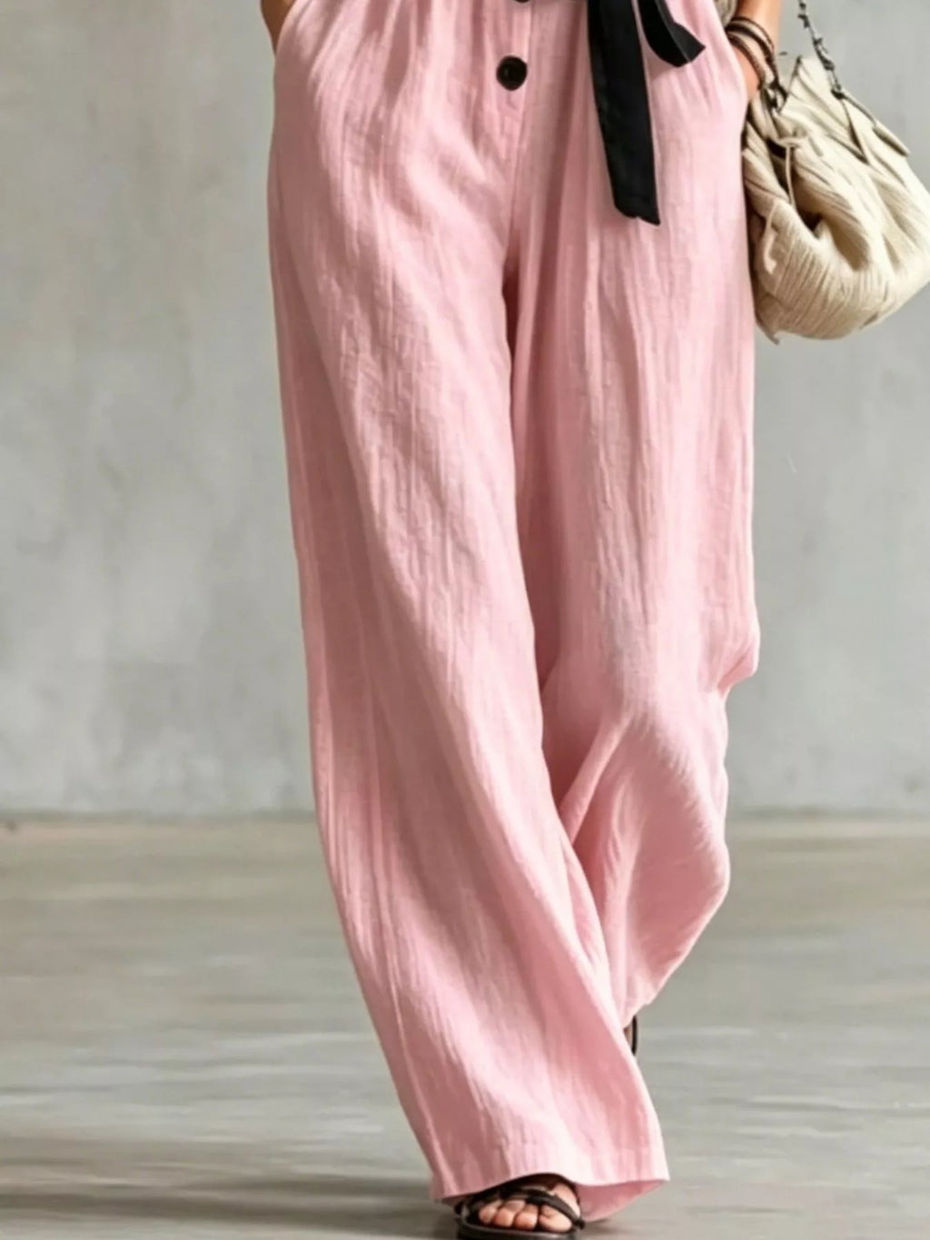Lace Trim Sleeveless Wide Leg Jumpsuit