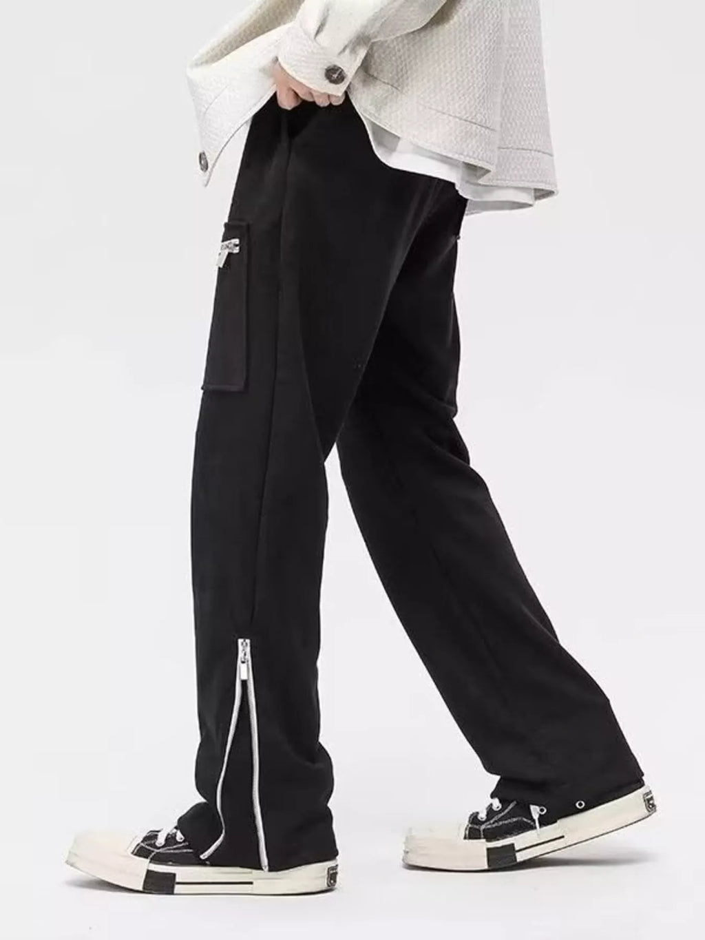 Men's Plus Size Zipper Pocket Relaxed Fit Pants