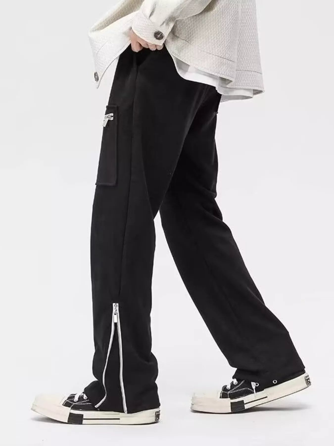Men's Plus Size Zipper Pocket Relaxed Fit Pants