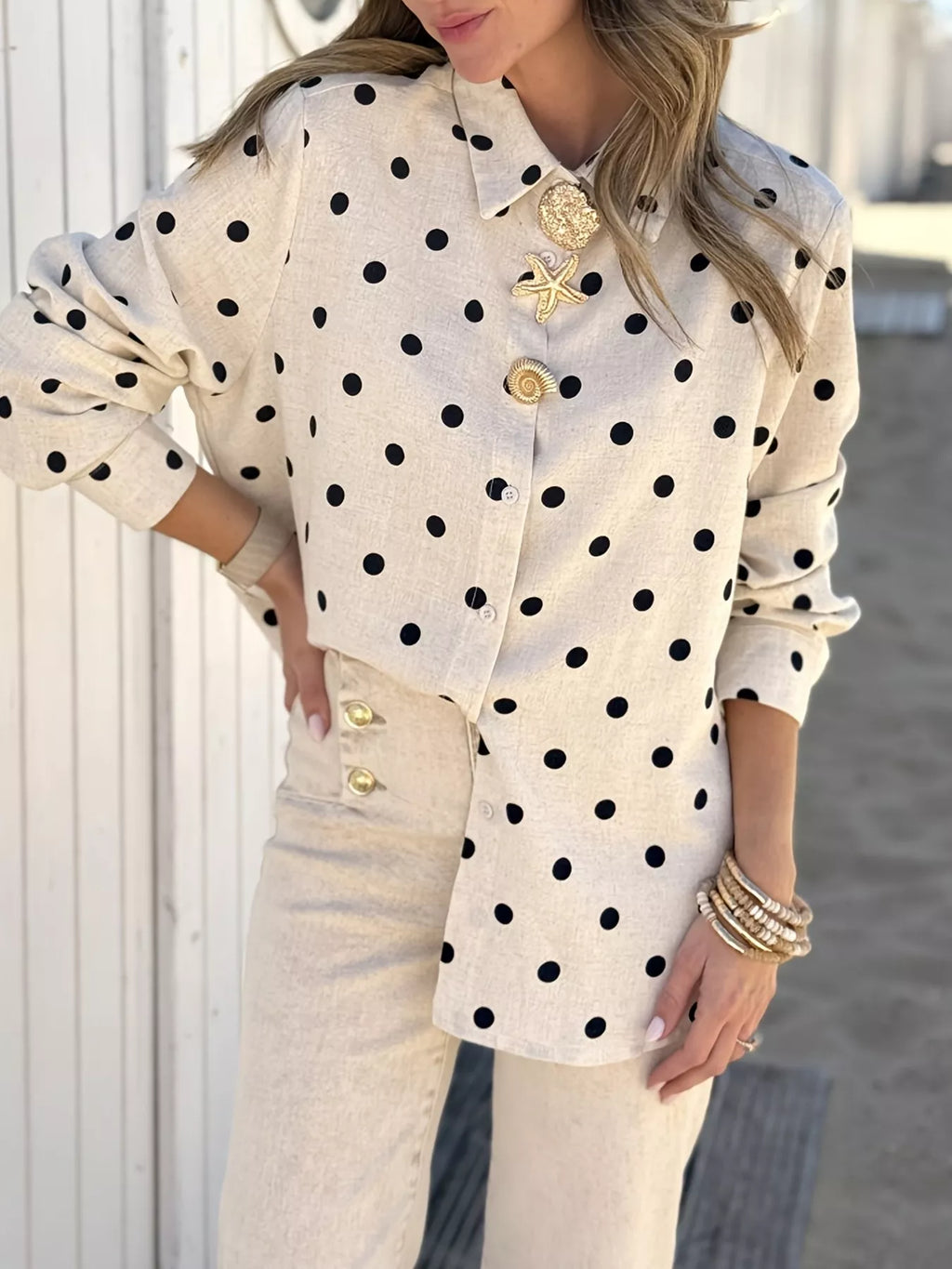 Polka Dot Button Up Shirt