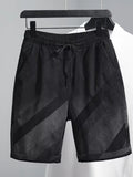 Men's Plus Size Striped Casual Drawstring Shorts