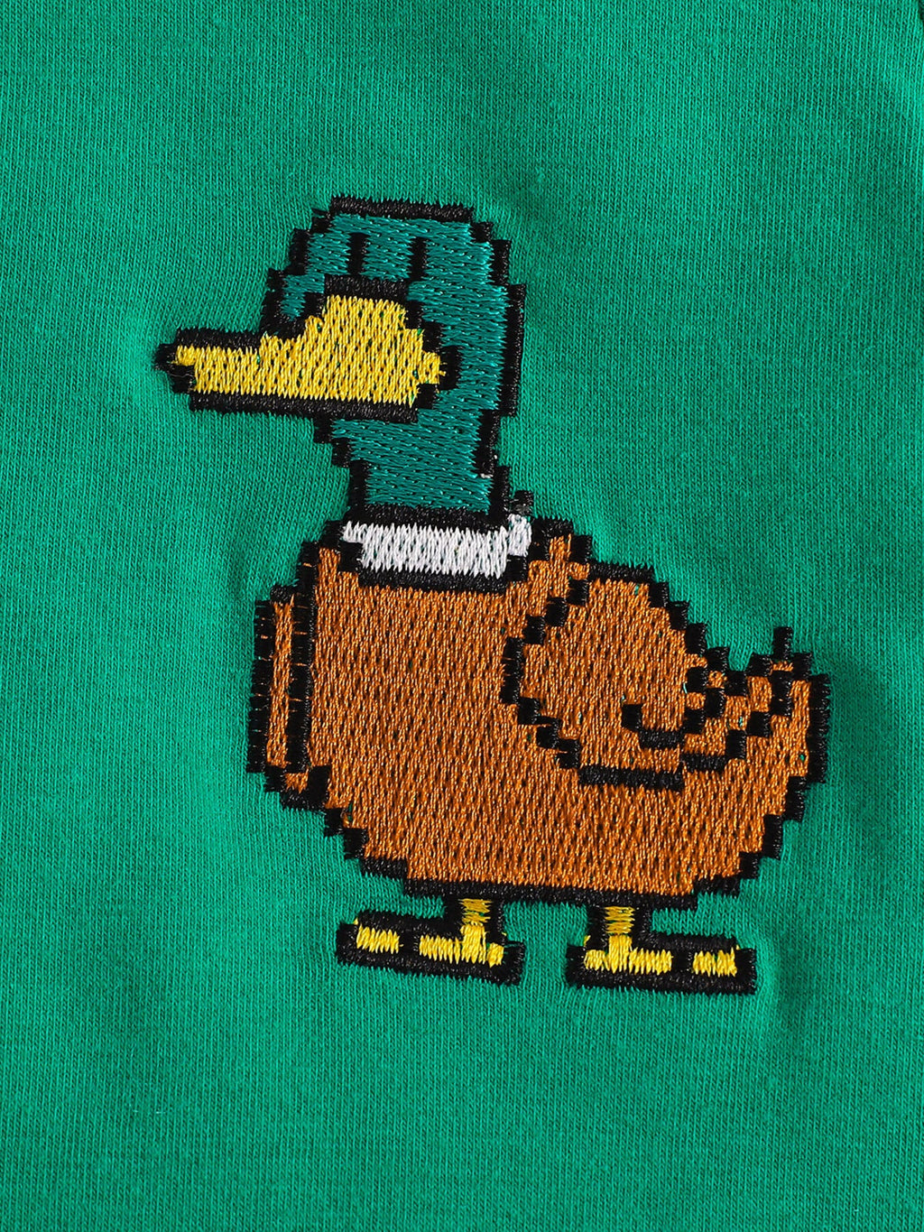 Children's Duck Round Neck Tee and Shorts Set