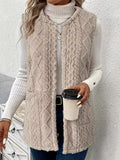 Sherpa Open Front Vest Coat