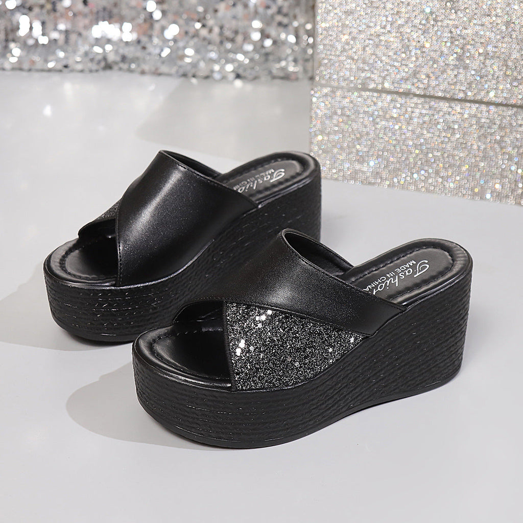Open Toe Platform Wedge Sandals