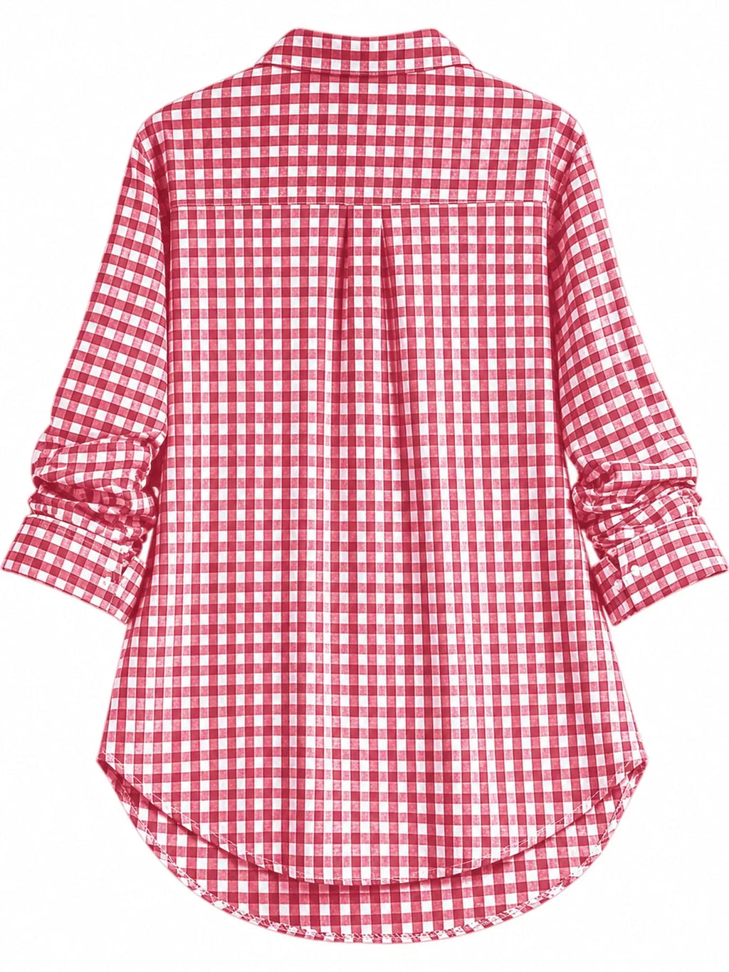 Plus Size Plaid Button-Down Long Sleeve Shirt