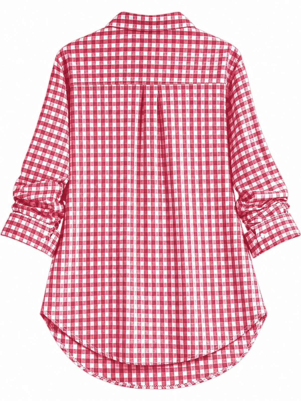 Plus Size Plaid Button-Down Long Sleeve Shirt