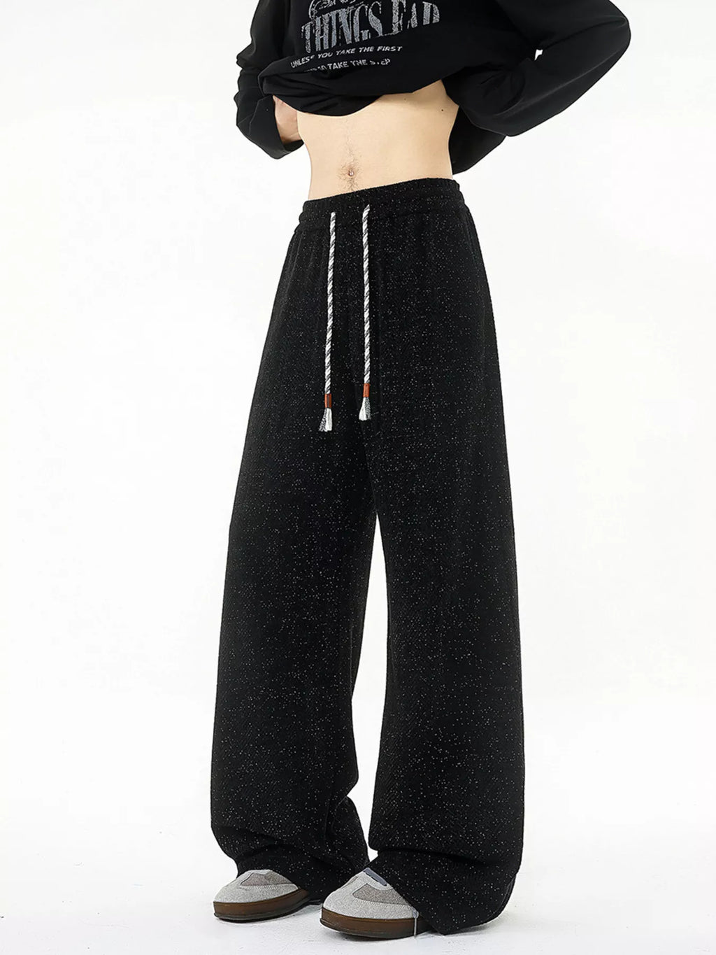 Men's Plus Size Relaxed Fit Textured Knit Pants
