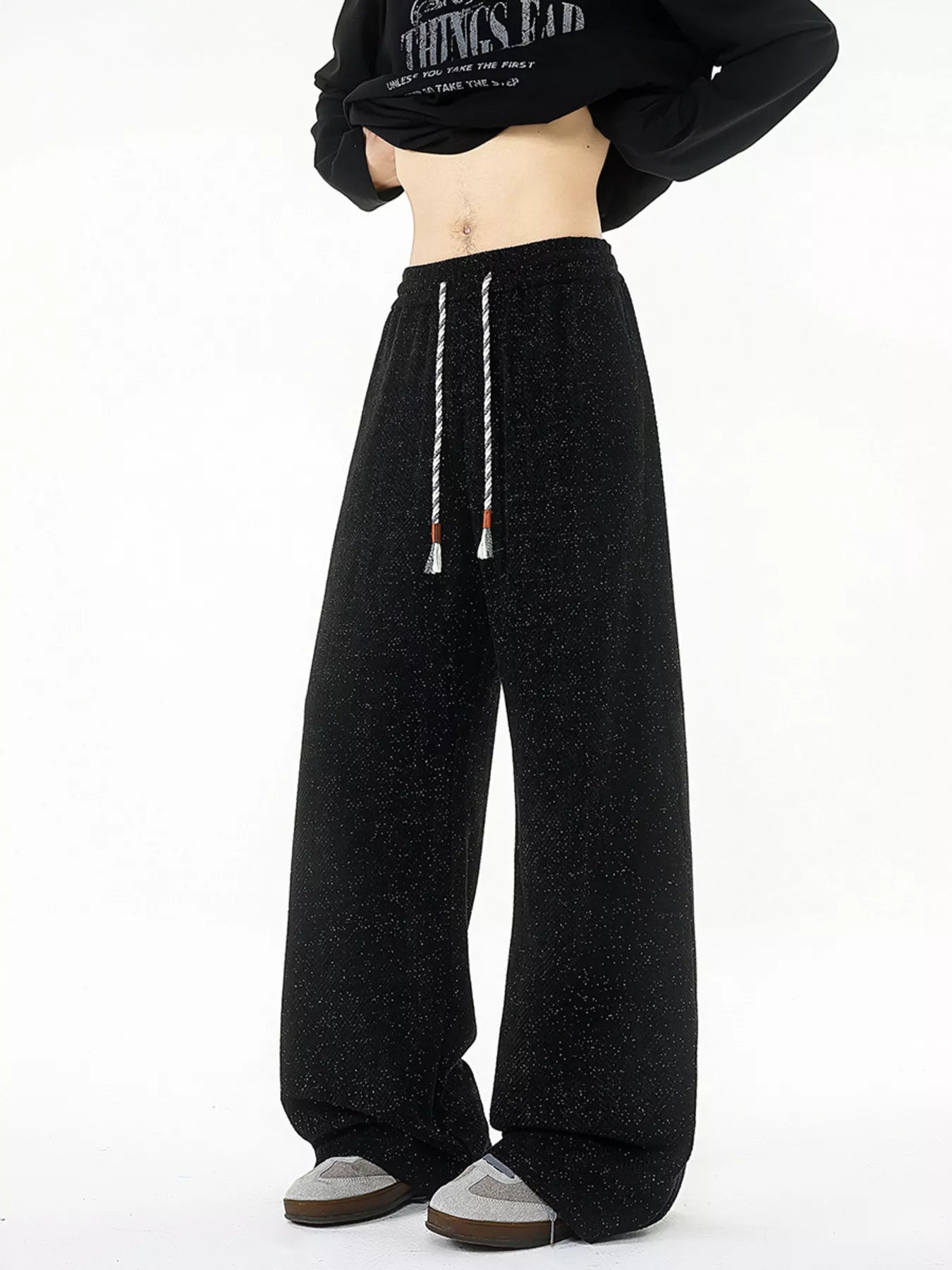 Men's Plus Size Relaxed Fit Textured Knit Pants