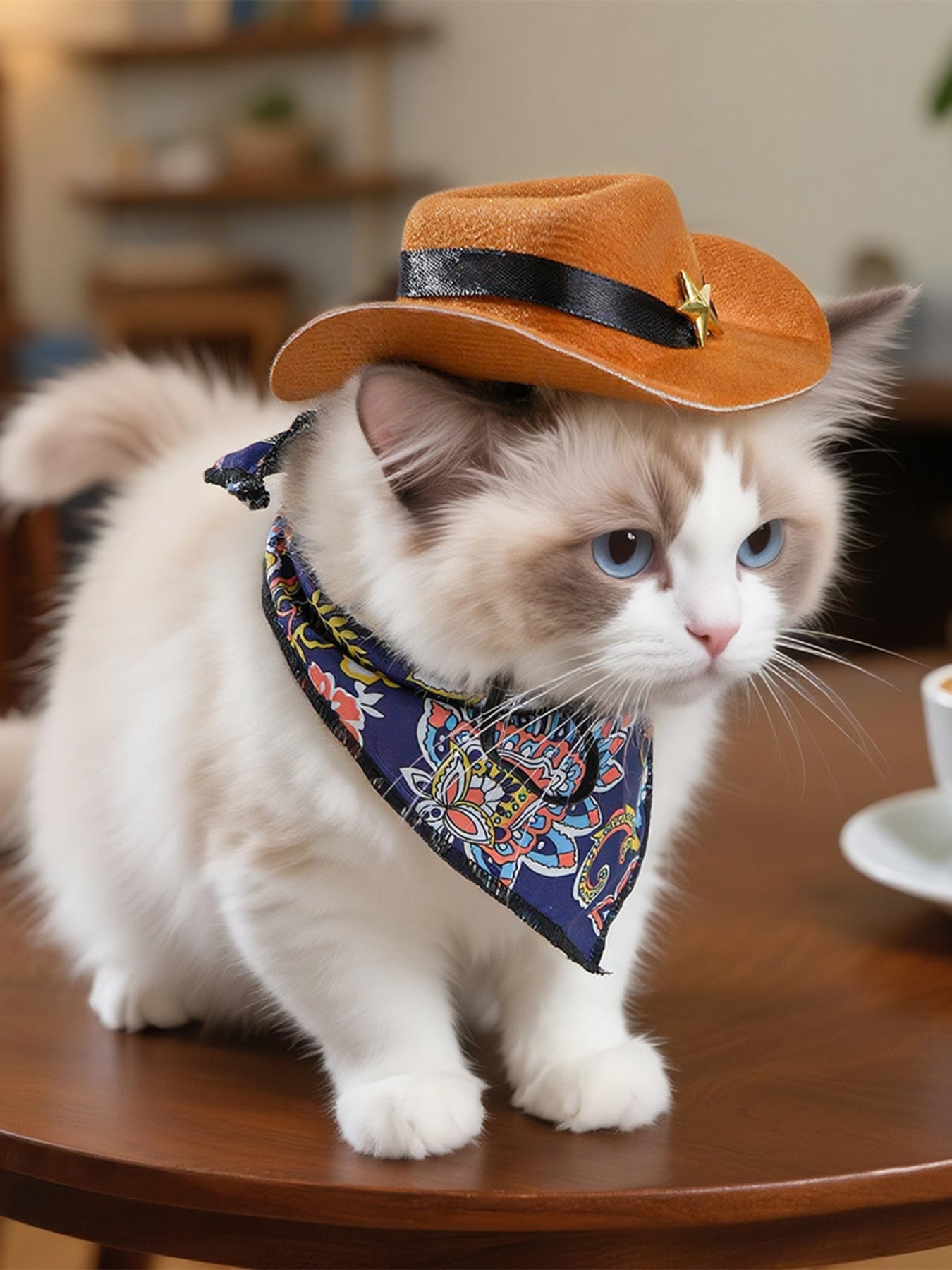 Paisley Print Pet Scarf & Hat