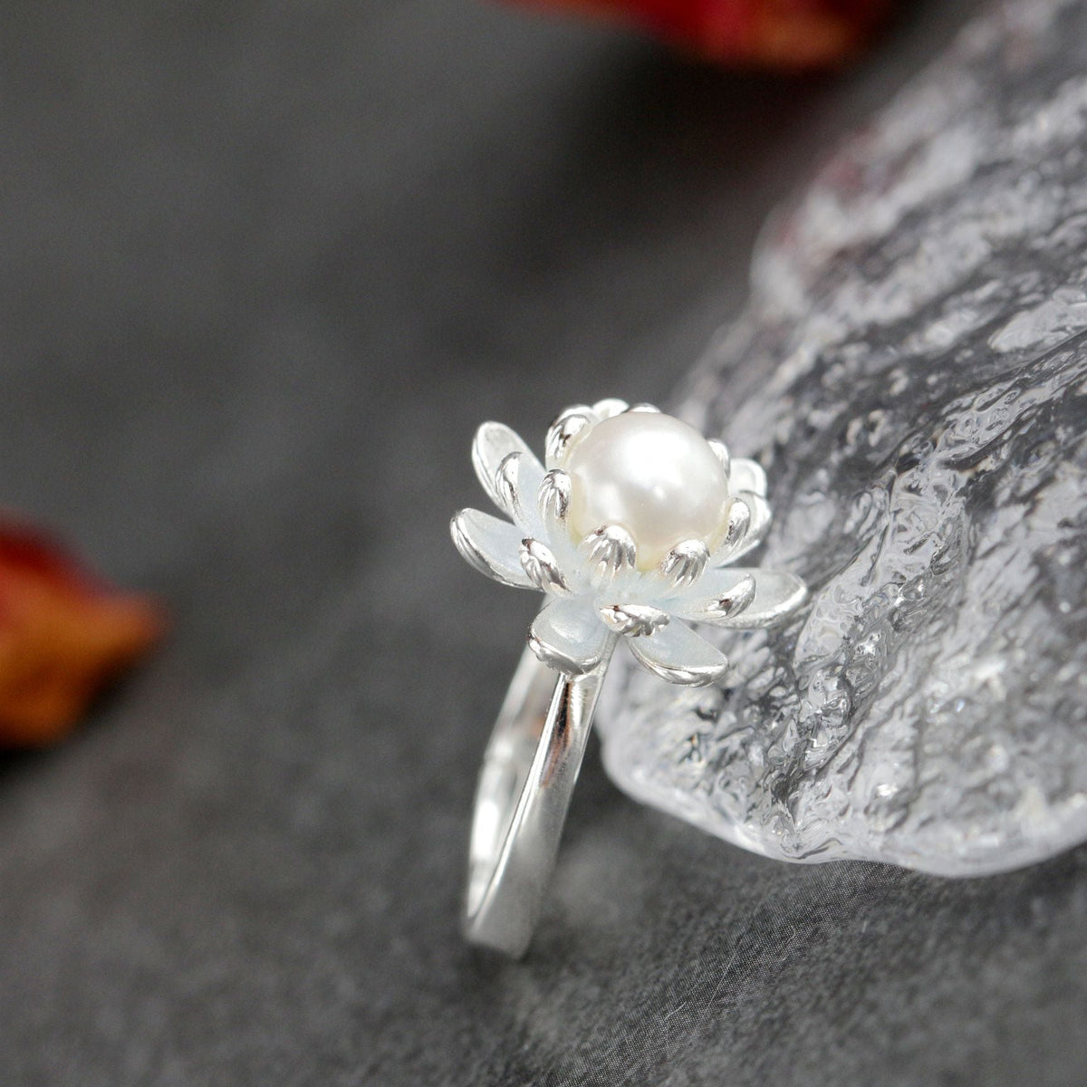 Natural Freshwater Pearl Handmade Silver Ring