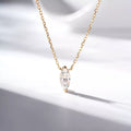 925 Sterling Silver Zircon Teardrop Necklace
