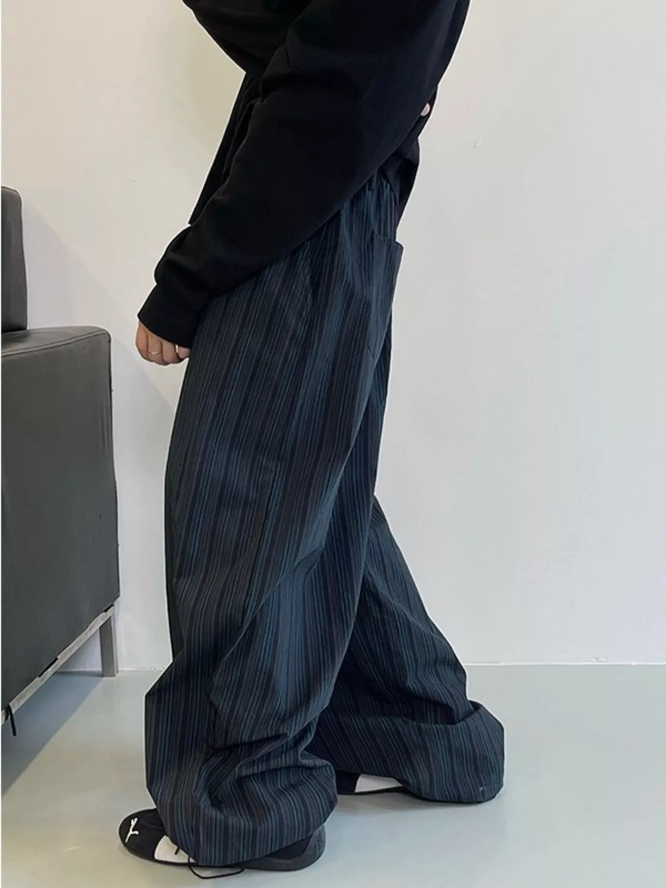 Men's Plus Size Wide Leg Pants