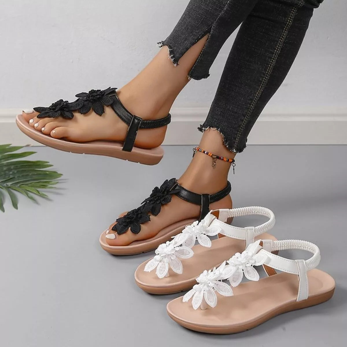Toe Post Flats Sandals