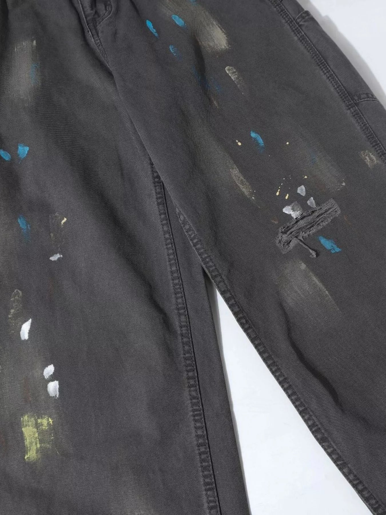 Men's Paint Splatter Wide Leg Pants